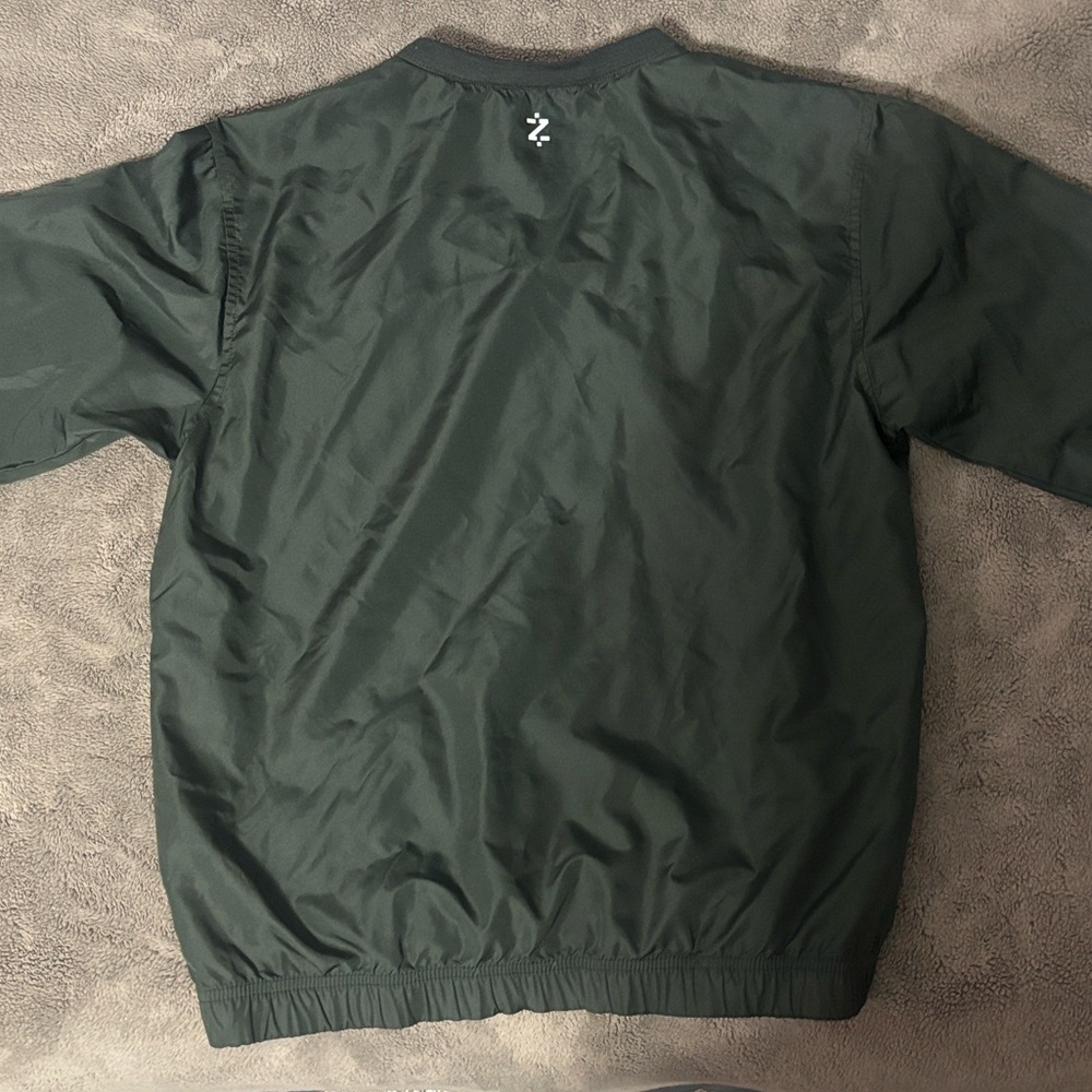 Men's Green Golf Windbreaker Pullover